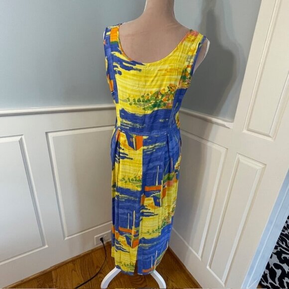Jams World Vintage 90's Low Tide Janice Tank Pocket Midi Dress Small - Picture 5 of 8